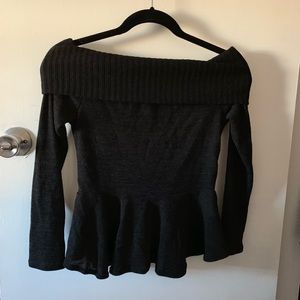 Black Off The Shoulder Sweater